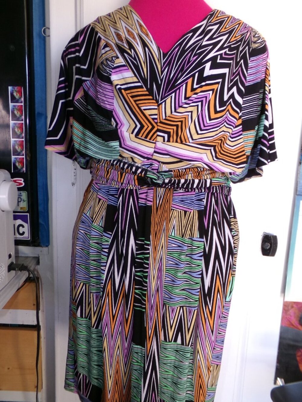 Donna Morgan Chevron Dress Sz 10